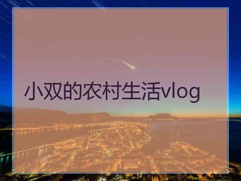 小双的农村生活vlog