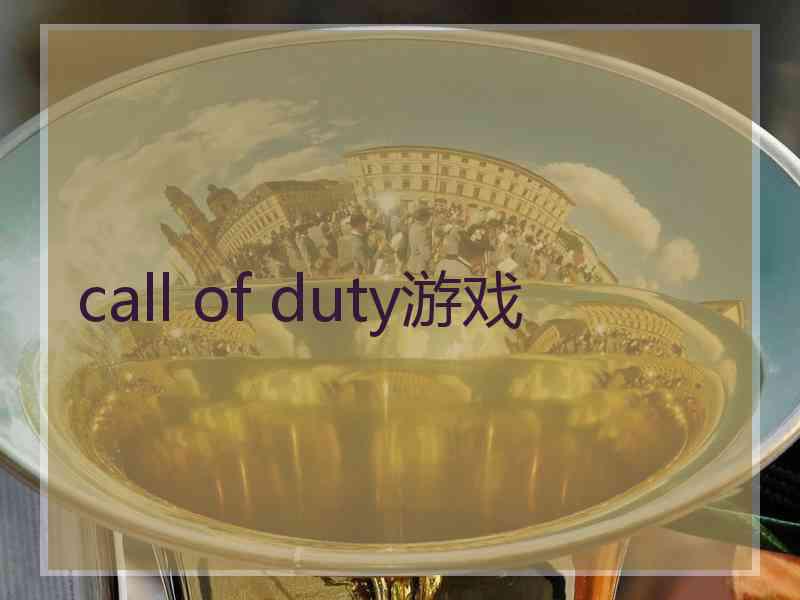 call of duty游戏