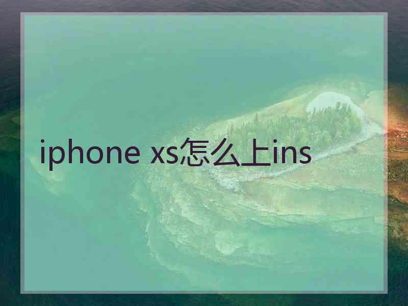 iphone xs怎么上ins