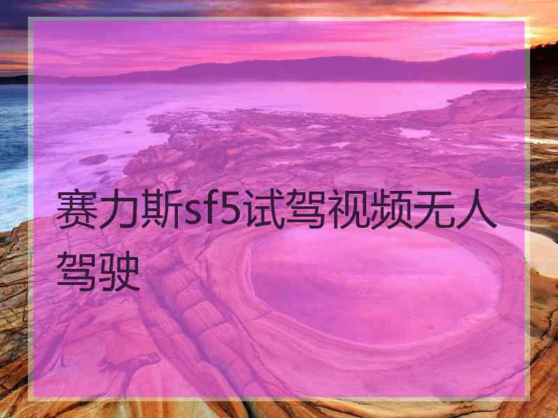 赛力斯sf5试驾视频无人驾驶