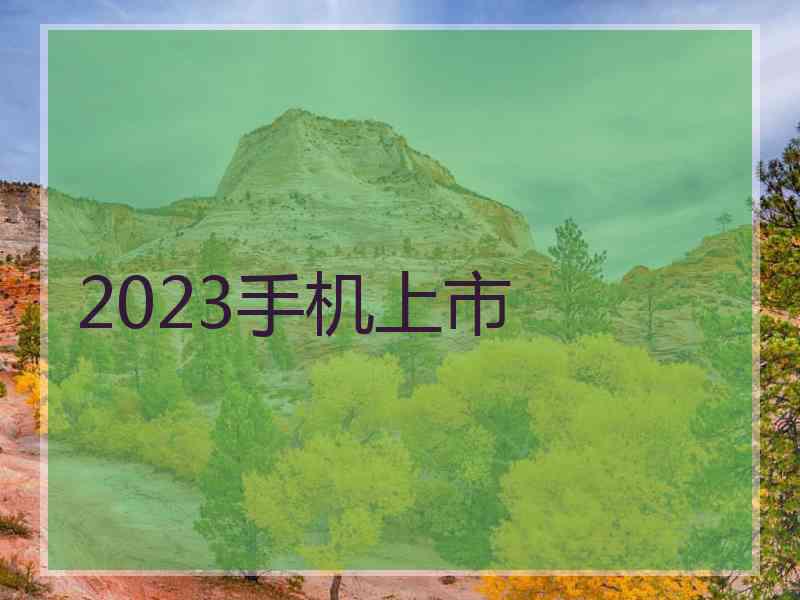 2023手机上市