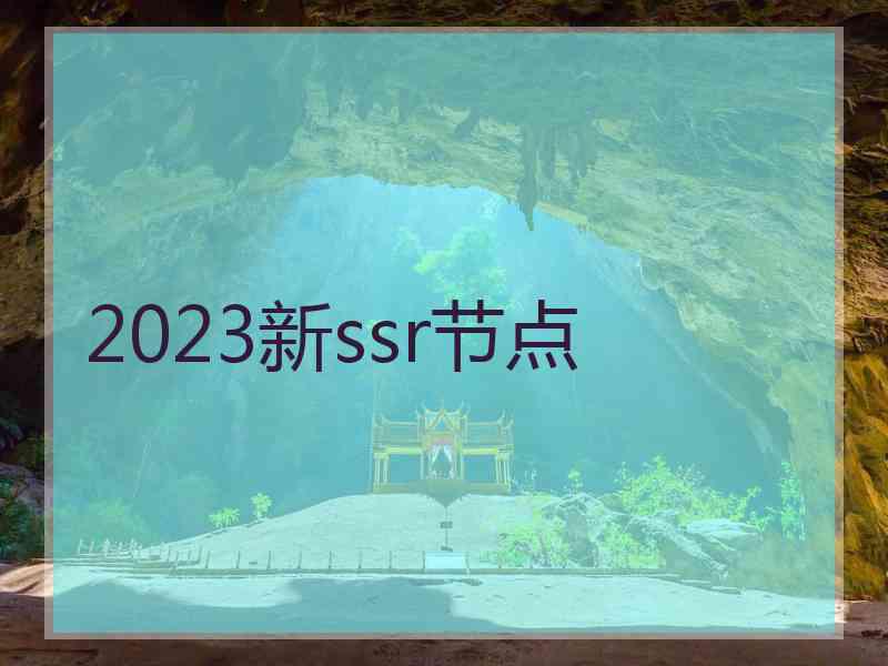 2023新ssr节点