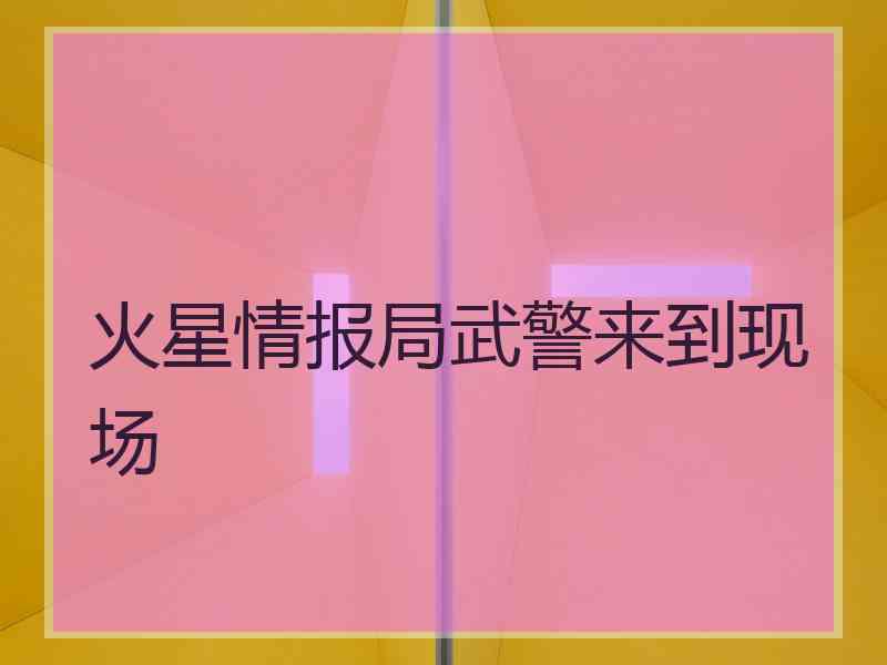 火星情报局武警来到现场