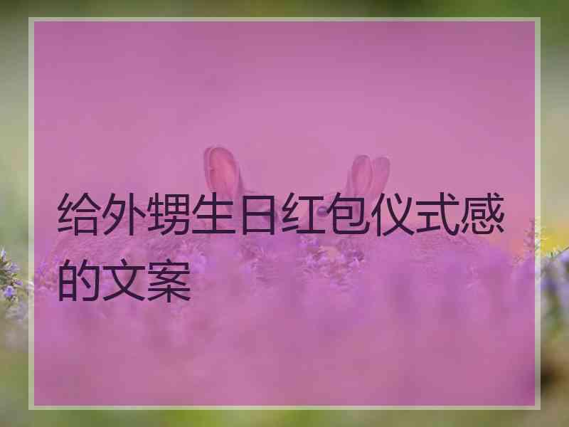 给外甥生日红包仪式感的文案