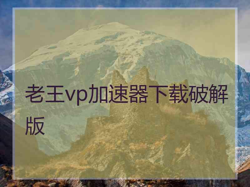 老王vp加速器下载破解版