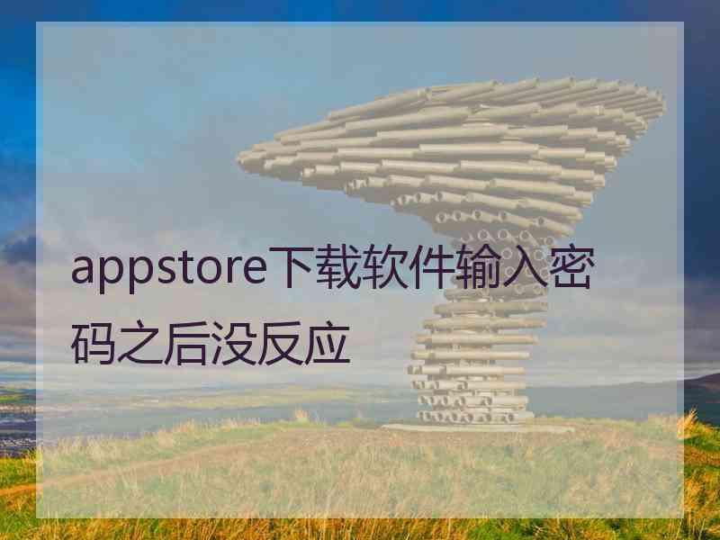 appstore下载软件输入密码之后没反应