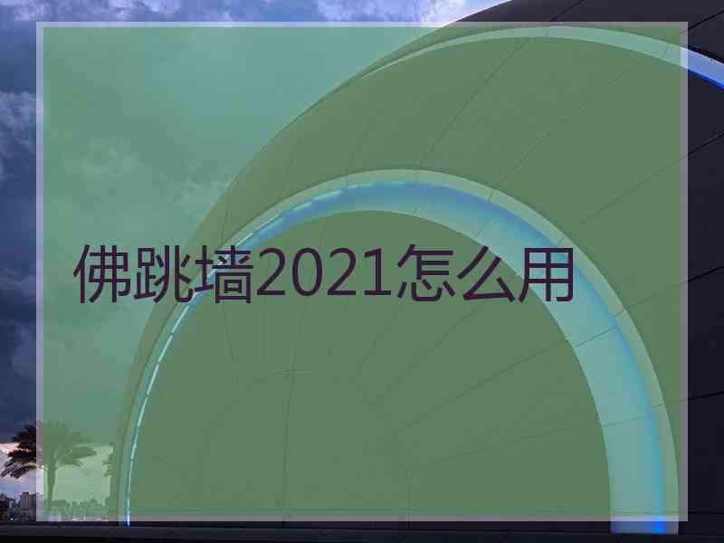 佛跳墙2021怎么用