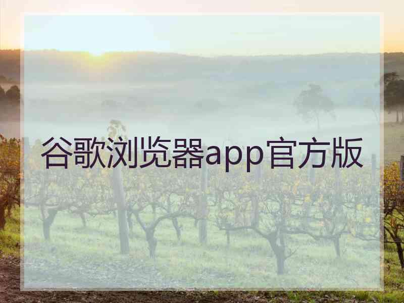 谷歌浏览器app官方版