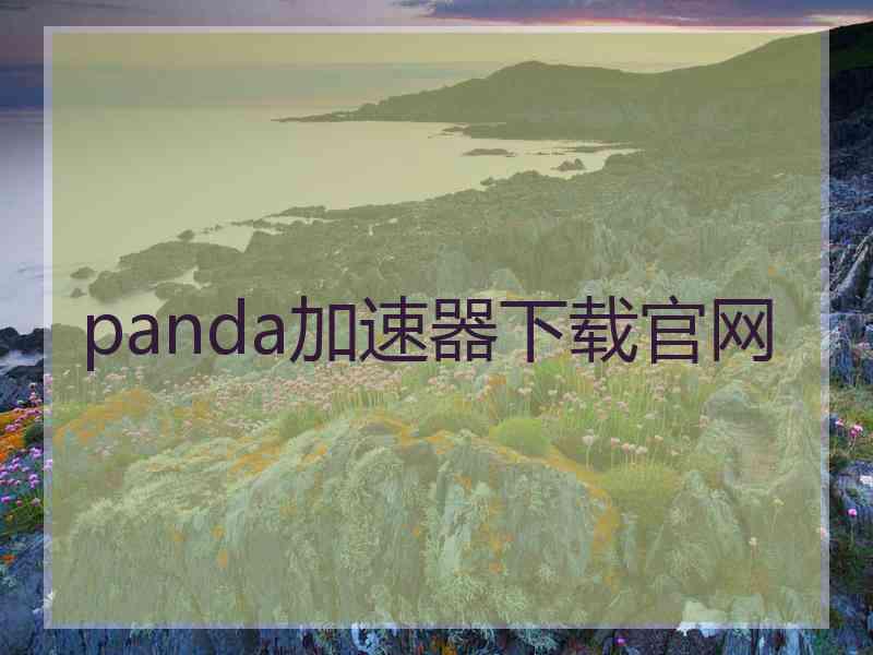 panda加速器下载官网