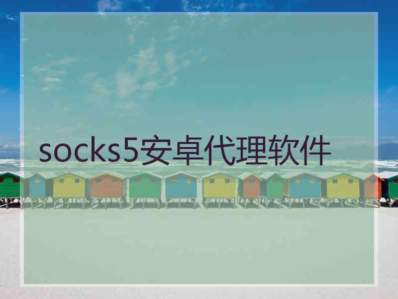 socks5安卓代理软件