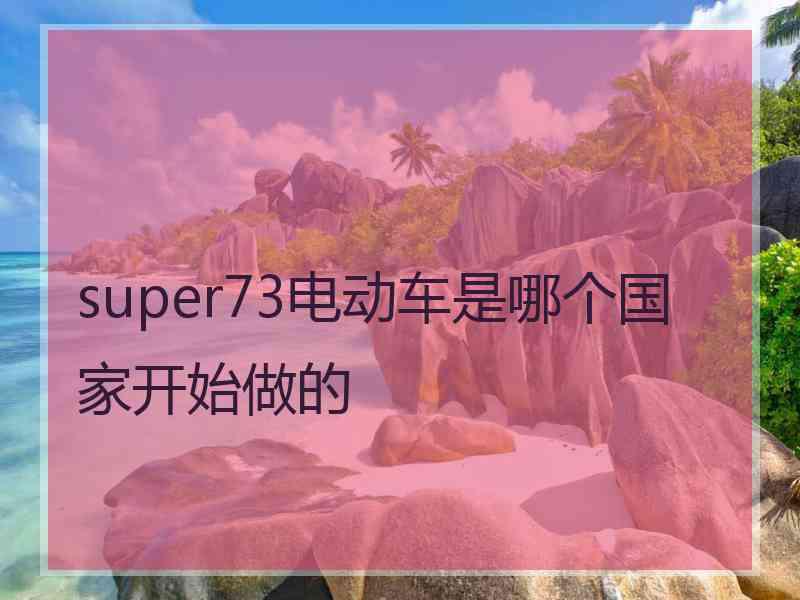 super73电动车是哪个国家开始做的