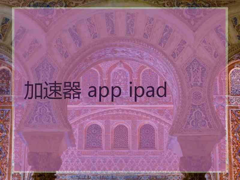 加速器 app ipad