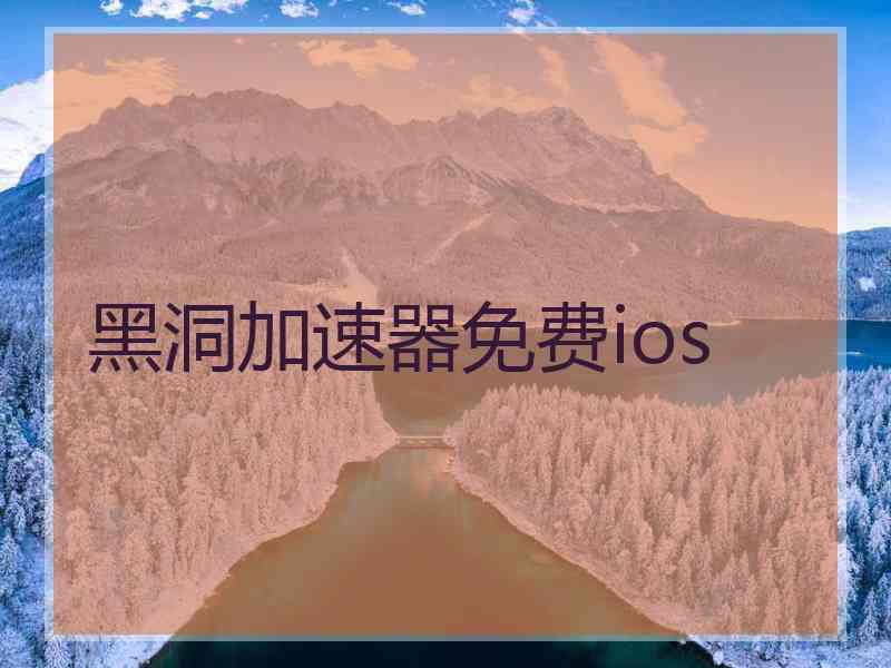 黑洞加速器免费ios