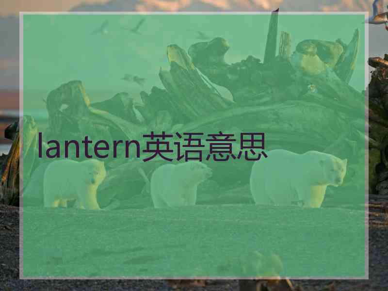 lantern英语意思