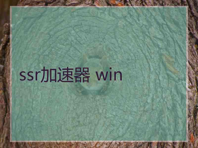 ssr加速器 win