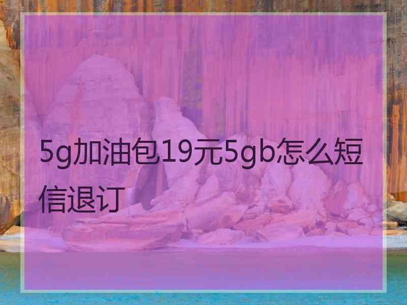 5g加油包19元5gb怎么短信退订