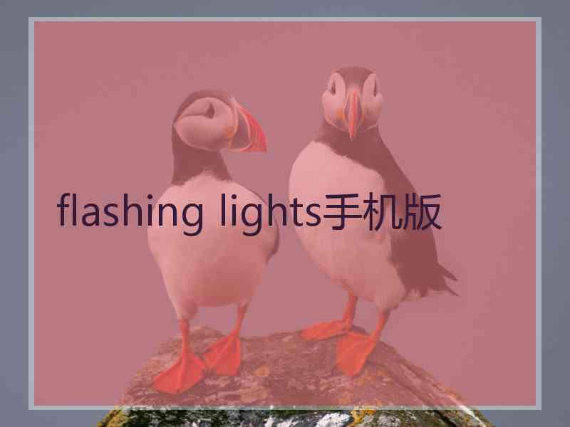 flashing lights手机版