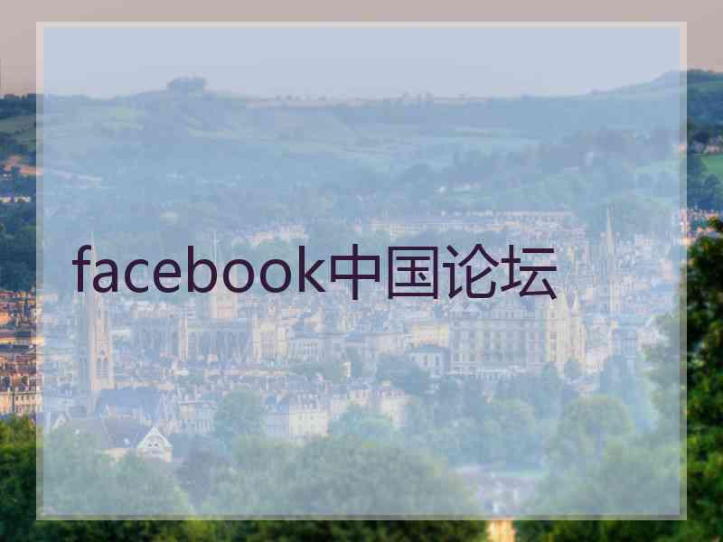 facebook中国论坛