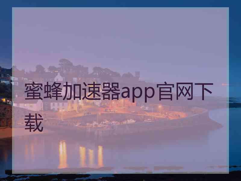 蜜蜂加速器app官网下载