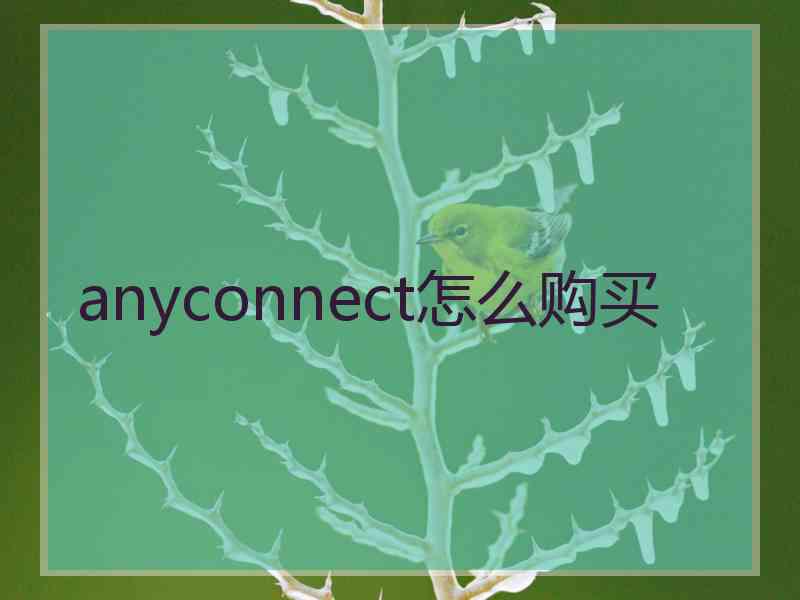 anyconnect怎么购买