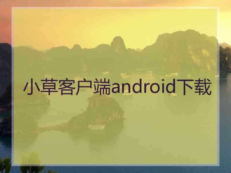 小草客户端android下载