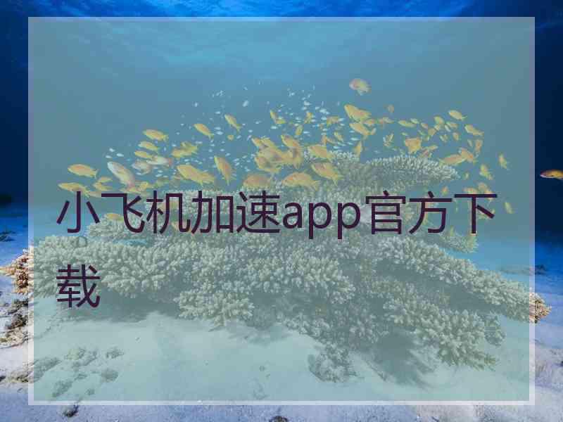 小飞机加速app官方下载