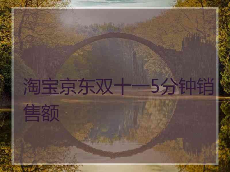 淘宝京东双十一5分钟销售额