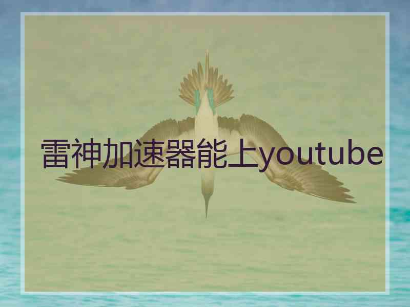 雷神加速器能上youtube