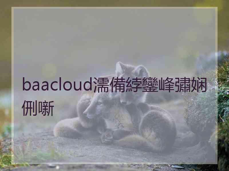 baacloud濡備綍鑾峰彇娴侀噺