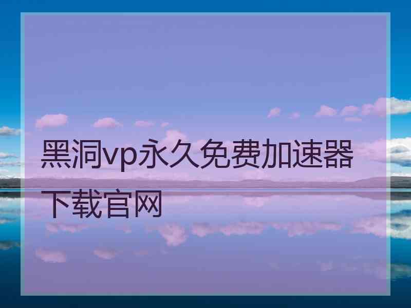 黑洞vp永久免费加速器下载官网