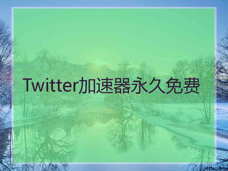 Twitter加速器永久免费