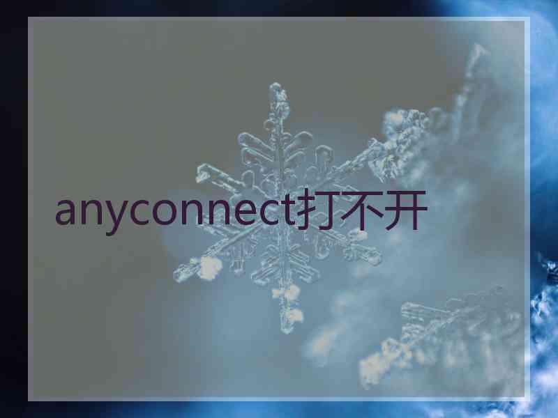 anyconnect打不开