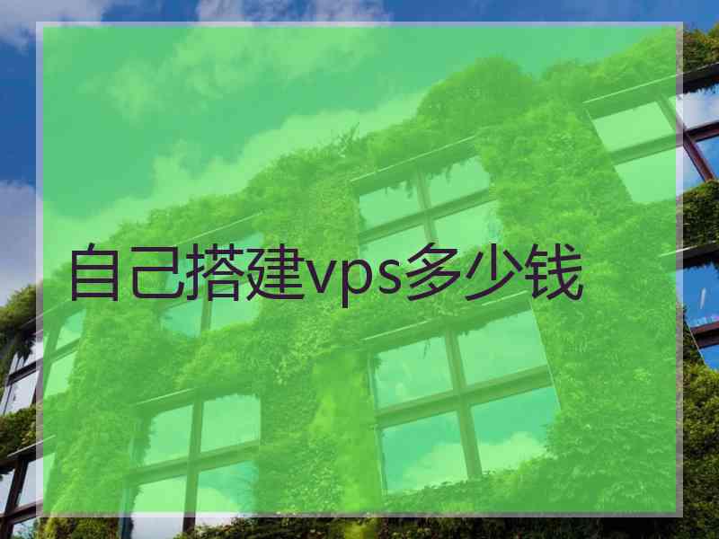 自己搭建vps多少钱