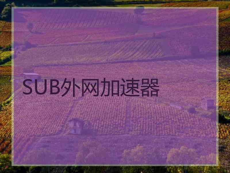 SUB外网加速器