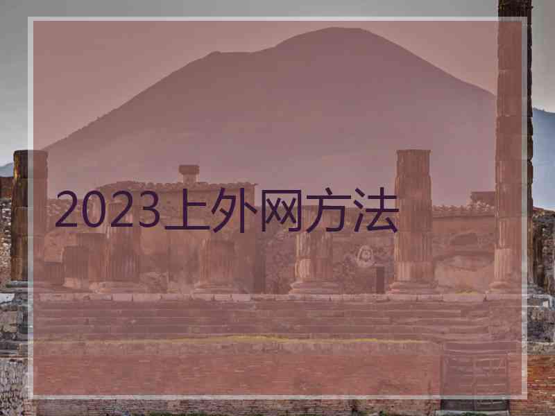 2023上外网方法