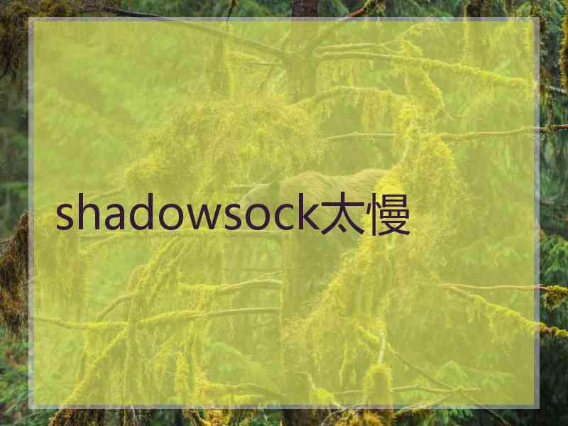 shadowsock太慢