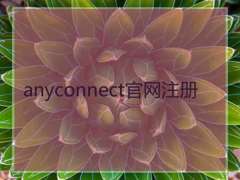 anyconnect官网注册