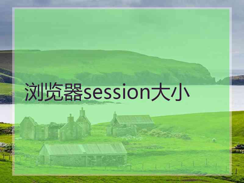 浏览器session大小