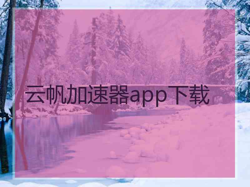 云帆加速器app下载