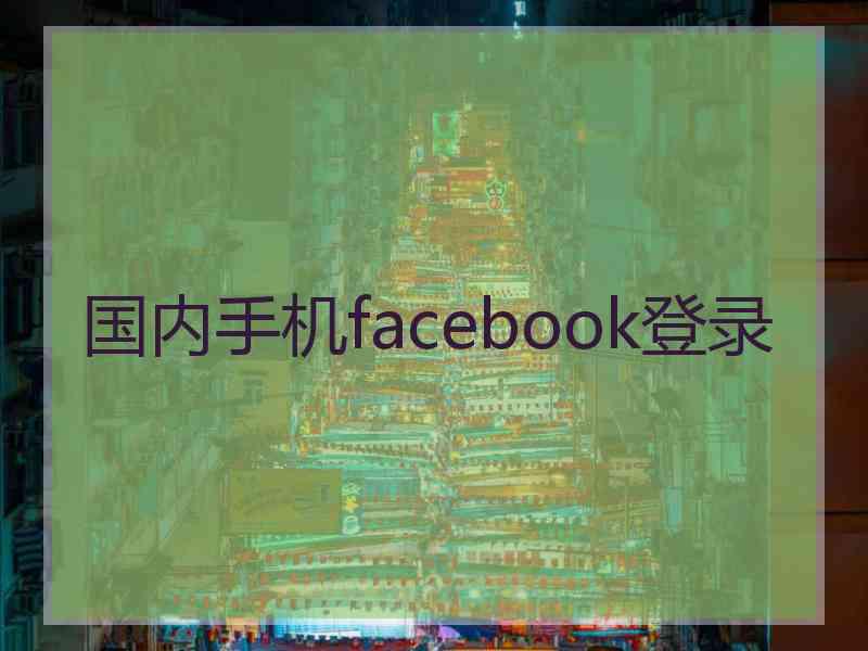 国内手机facebook登录