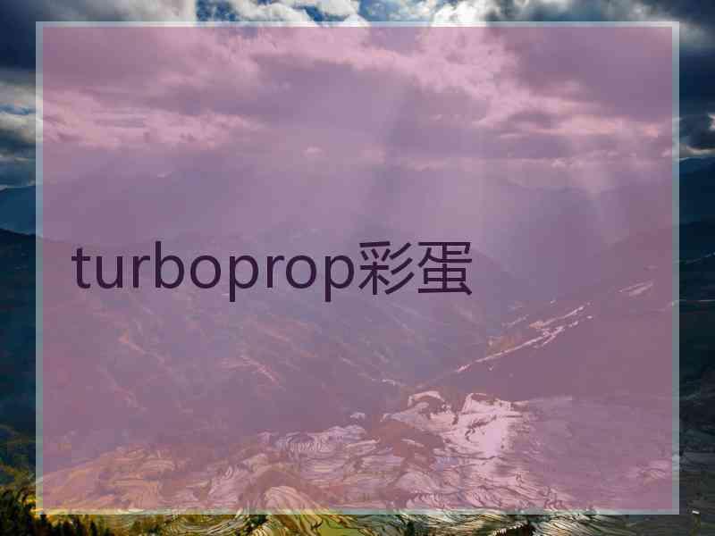 turboprop彩蛋