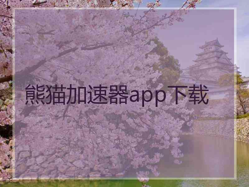 熊猫加速器app下载