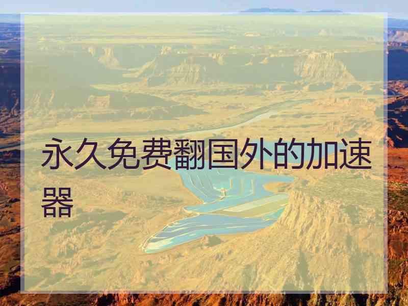 永久免费翻国外的加速器