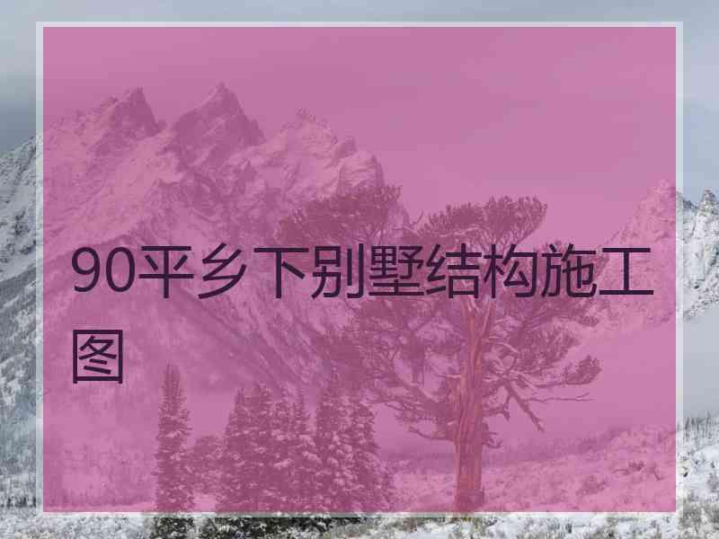 90平乡下别墅结构施工图