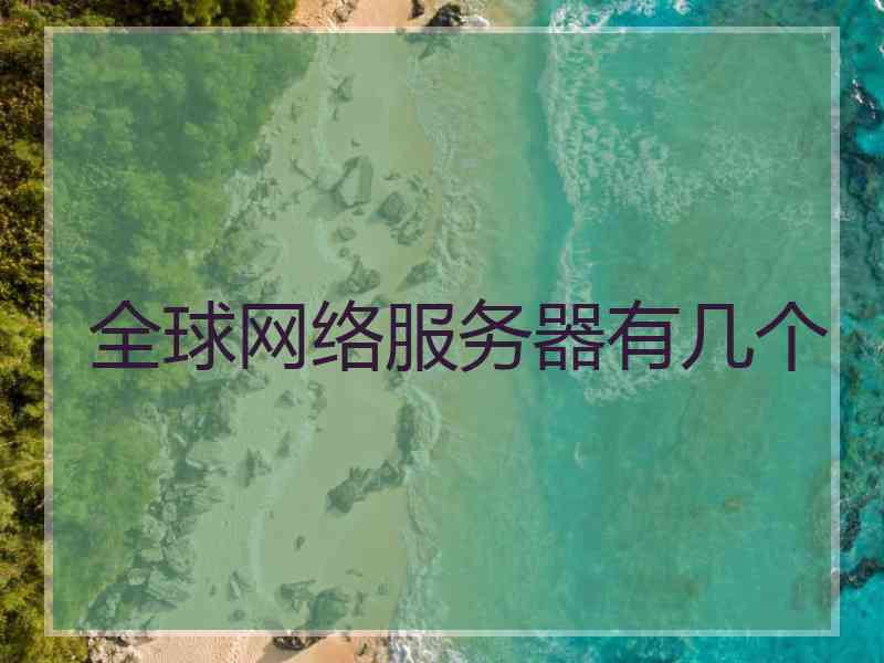 全球网络服务器有几个