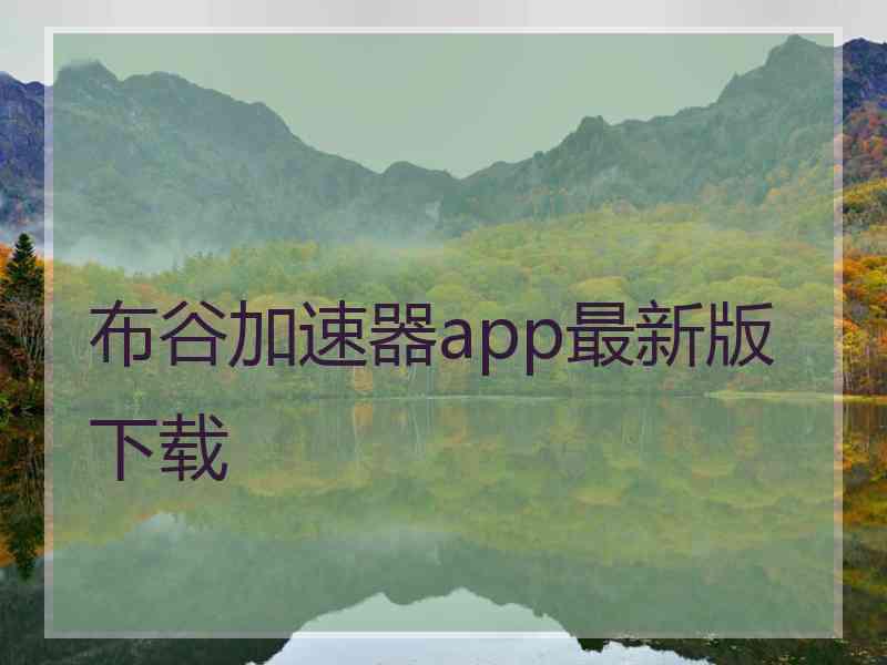 布谷加速器app最新版下载