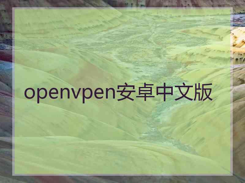 openvpen安卓中文版