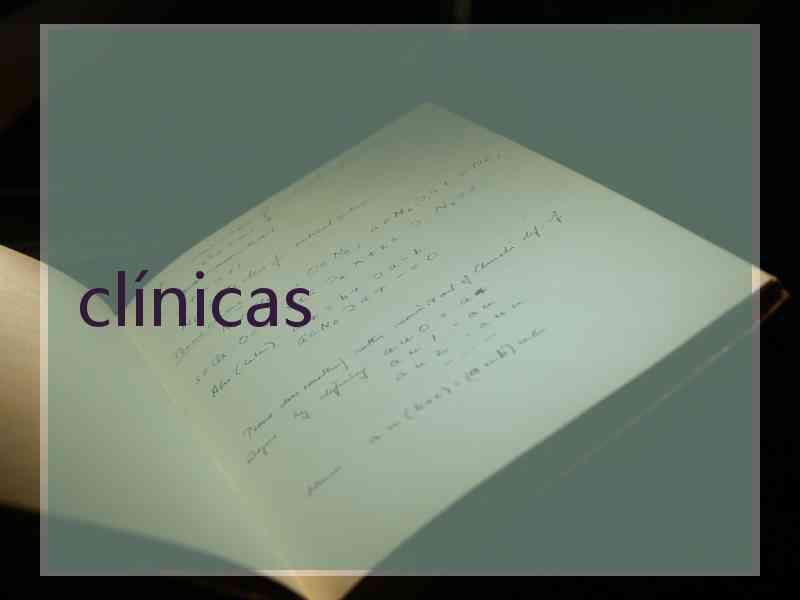 clínicas