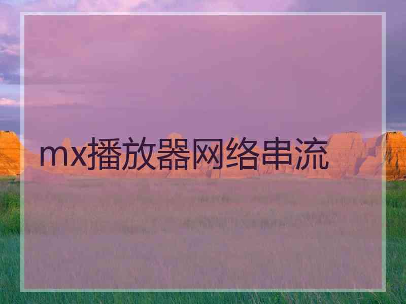 mx播放器网络串流