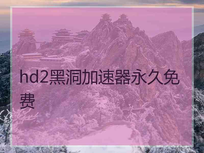 hd2黑洞加速器永久免费